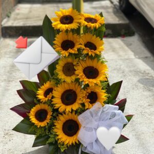 Arreglo de girasoles