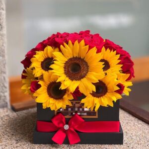 Caja con flores